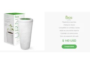 El precio de una urna biodegradable según el sitio oficial