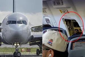 Pánico en el avión: un pasajero abrió la puerta de emergencia y espantó a las azafatas