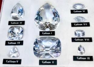 Réplica de las gemas que surgieron de la división del Cullinan.
