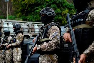 Miembros de la Unidad de Operaciones Tácticas Especiales (UOTE) de las Fuerzas de Acción Especial (FAES) de Venezuela