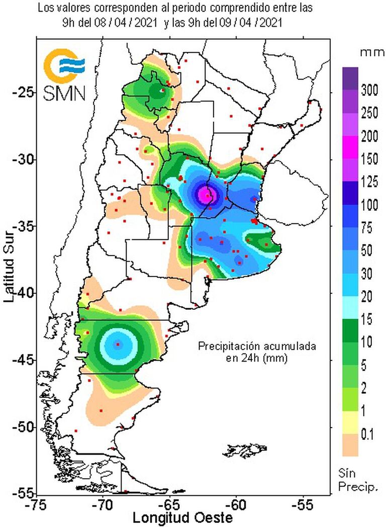 Según informó la Bolsa de Cereales de Córdoba, “estos aportes pluviales pueden ocasionar daños por inundaciones en los cultivos y zonas con población debido a su volumen en poco tiempo”