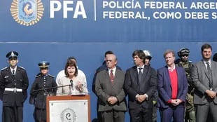 Patricia Bullrich durante la Presentación de la nueva Policía Federal