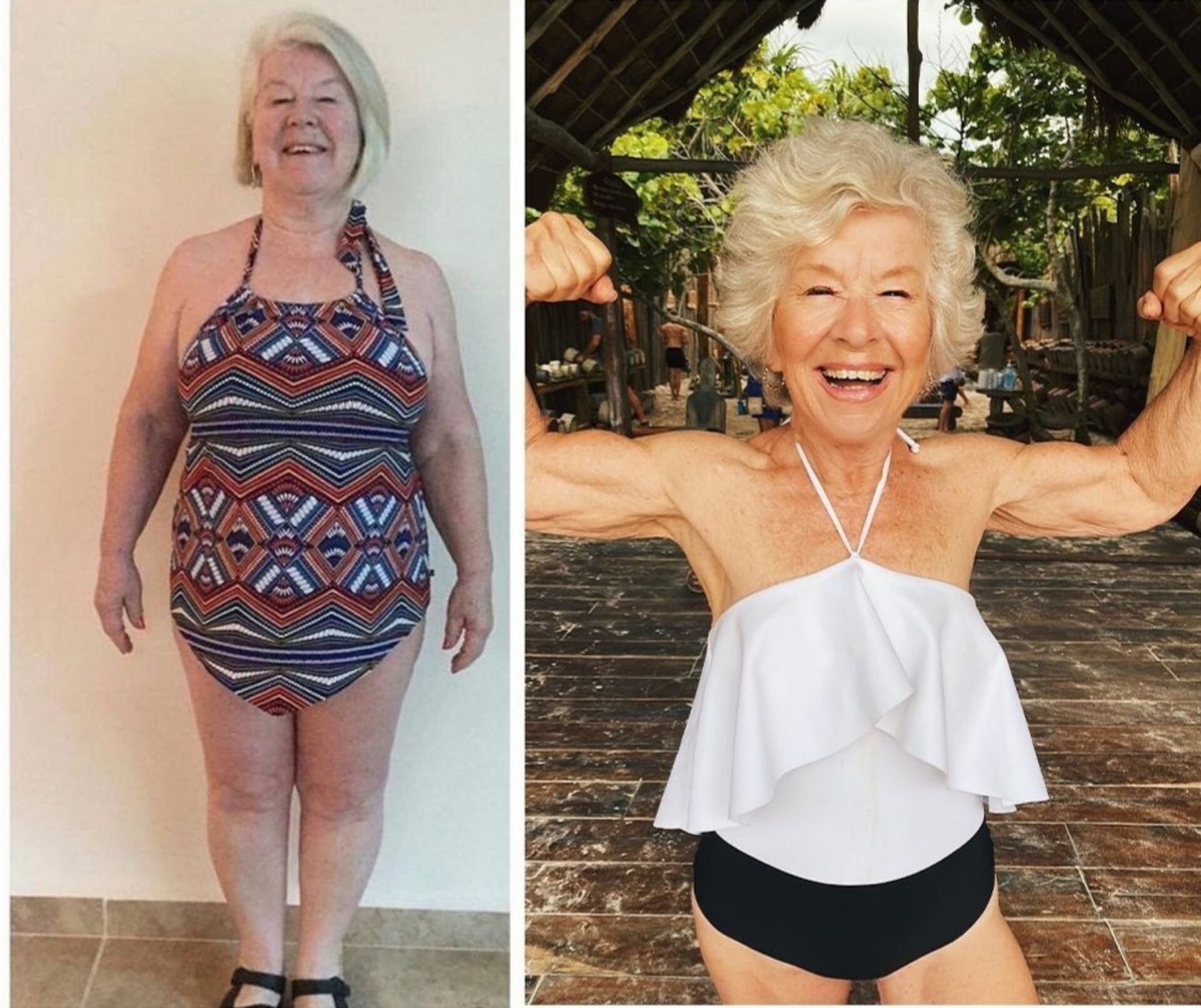 El antes y el después: "Lo hice por mi salud y para poder intentar disfrutar de mis últimos años en esta tierra feliz y lleno de energía".