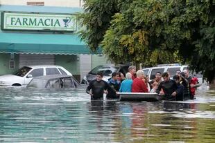 La Plata, bajo el agua, el 2 de abril de 2013; murieron 89 personas