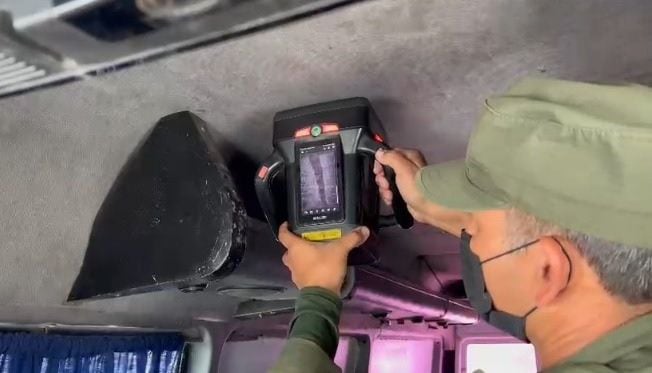 Un escaner portátil fue utilizado en Jujuy para descubrir la droga oculta en una camioneta