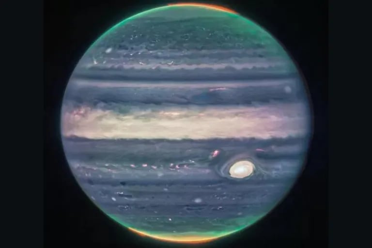 Beeindruckende Bilder von Jupiter, aufgenommen mit dem James-Webb-Teleskop