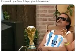 Pep Guardiola dejó a Julián Álvarez en el banco de suplentes y estallaron los memes