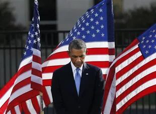 Barack Obama, durante una ceremonia en el Pentágono