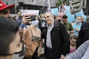 El exsecretario de Comercio Guillermo Moreno participó de la marcha provida