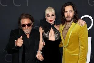Al Pacino, Lady Gaga y Jared Leto en la premiere del film en Nueva York