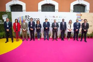 25-10-2021 Autoridades en la inauguración de la primera edición del Congreso Gastronómico Iberoamericano, Binómico, que se celebra en Huelva. POLITICA ANDALUCÍA ESPAÑA EUROPA HUELVA SOCIEDAD BINÓMICO