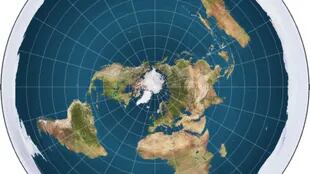 El mapa de la Tierra según la Flat Earth Society