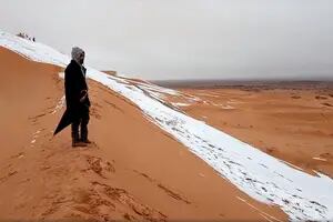 Nevó en el desierto del Sahara por tercera vez en casi 40 años