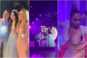La hija de Karina y el Polaco festejó sus 15: su mini show vestida de ángel y la divertida caída de Barby Silenzi