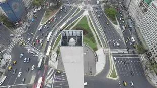 Una imagen tomada desde el aire revela el secreto del Obelisco "sin punta"