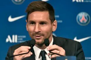 Lionel Messi, en su primera conferencia de prensa en PSG