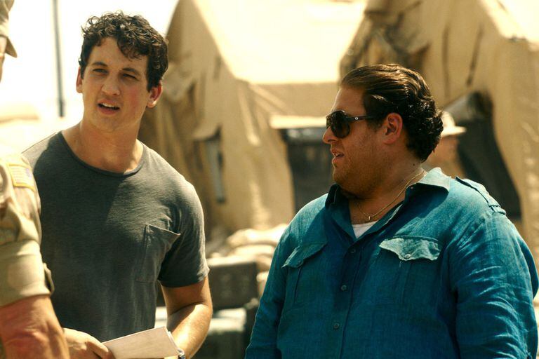 Amigos de armas, con Miles Teller y Jonah Hill. 