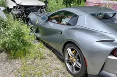 Trabaja de valet parking, se robó una Ferrari de 700 mil dólares y la chocó