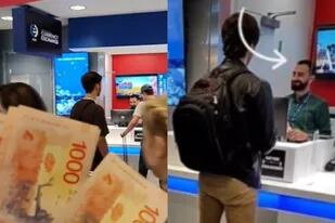 Quiso cambiar pesos argentinos en un aeropuerto de Estados Unidos y la reacción del cajero lo dejó sin palabras