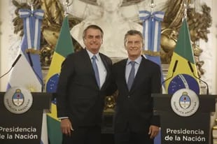 Mauricio Macri, cuando recibió al presidente de Brasil, Jair Bolsonaro