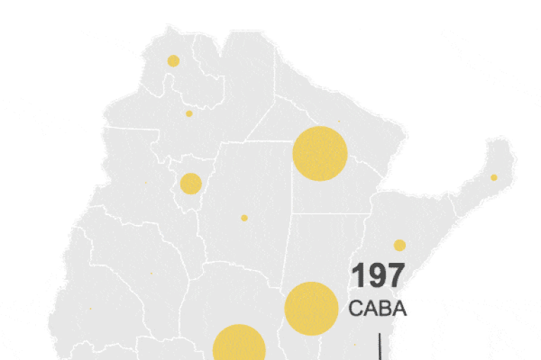 El mapa del coronavirus en la Argentina y todas las estadísticas en tiempo real
