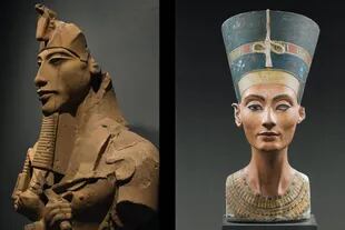 El faraón Akenatón y su esposa la reina Nefertiti   Foto: Instagram @chrisnaunton