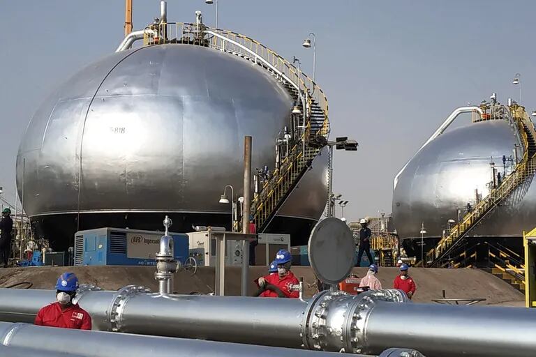 La refinería de petróleo de Saudi Aramco en los campos petroleros de Abqaiq y Khurais en Arabia Saudita