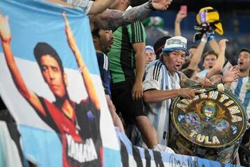 "El Tula" anima a la Selección Argentina desde la tribuna