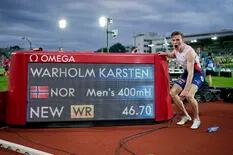 El noruego Karsten Warholm quebró un récord de 29 años en los 400 metros con vallas