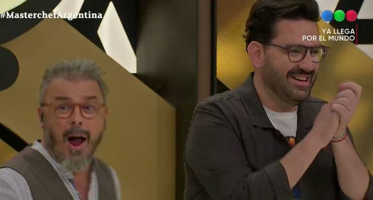 Donato de Santis y Damián Betular no pudieron dejar de reírse con el poema (Foto: Captura de video)