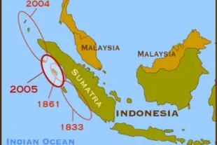 Sumatra sufrió varios movimientos sísmicos, pero el de 1861 fue la culminación de un lento sismo que duró 32 años, de acuerdo a los científicos