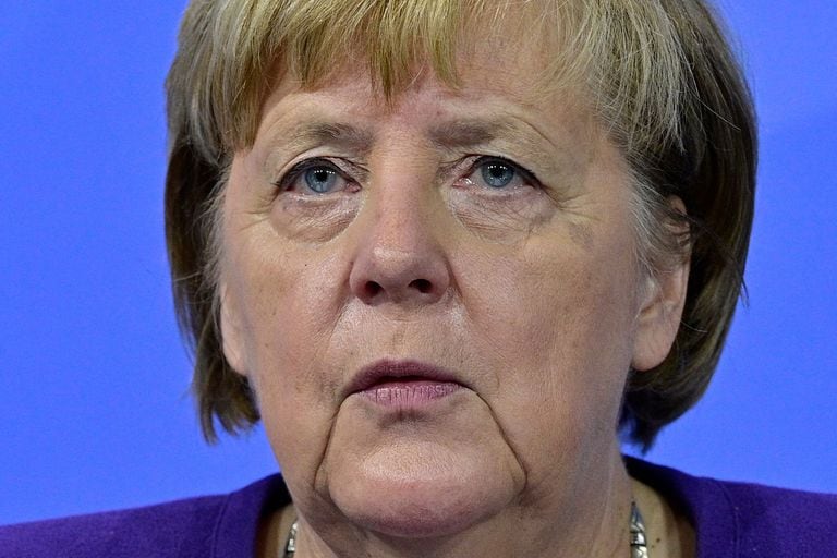 Angela Merkel, durante la conferencia de prensa en la que anunció las medidas para contener la cuarta ola de Covid