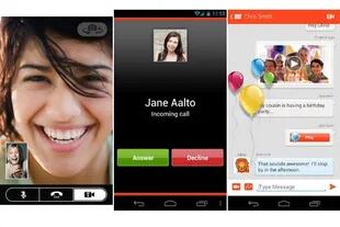 Tango permite llamadas de voz, videoconferencias y mensajería de texto