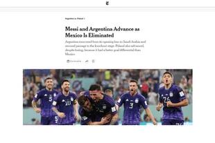 La cobertura de The New York Times de la victoria de Argentina sobre Polonia