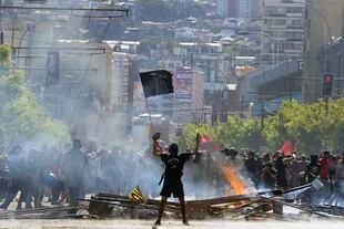 Protestas contra el gobierno en Valparaíso, Chile