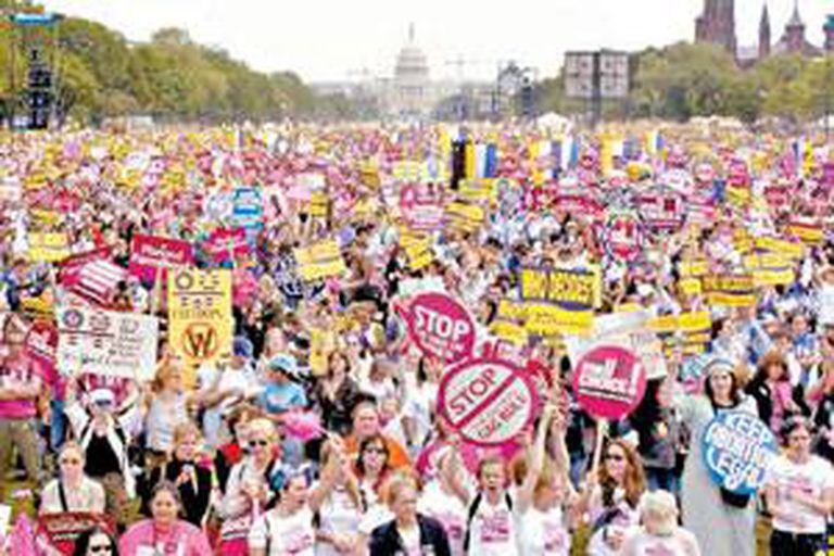 Marcha a favor del aborto en EE.UU. el año pasado
