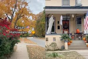 Mostró cómo decoraron un barrio de EE.UU. para Halloween y un detalle asustó a muchos