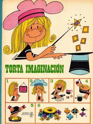 Una de las ilustraciones y recetas de Blanca Cotta en la revista infantil Anteojito y Antifaz