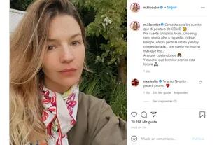 La actriz sorprendió en su cuenta de Instagram a sus 2,5 millones de seguidores con un extraño dato acerca de la manera en que se manifestó la enfermedad