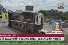 Vuelco en la Autopista Buenos Aires - La Plata: un muerto