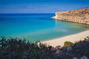 La playa de los conejos se encuentra al sur de Sicilia, en la Isla de Lampedusa