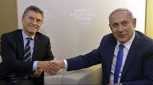 Macri junto al premier de Israel, Benjamin Netanyahu