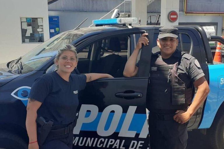 Laura Pagani y Diego Villegas Carrizo, los héroes que salvaron la vida a la beba de un año y tres meses el domingo pasado en San Miguel