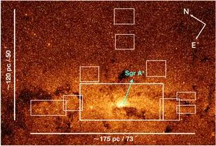 01-01-1970 Mapa del centro de la Vía Láctea, donde puede observarse el agujero negro supermasivo Sagitario A* POLITICA SOCIEDAD ESO/IAA-CSIC