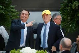 Bolsonaro y Macri durante el brindis