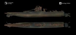 El escaneo 3D del submarino confirma también que se trata del HMS Urge; coinciden sus dimensiones y, además, se puede percibir el lugar en el que explotó la mina que determinó su hundimiento