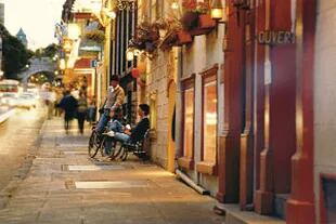 A street in Quebec.  The city retains the charm of the past and lives mainly from tourism
