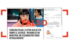 Reverso. Es falso que CFK tiene una “hija escondida” con síndrome de down