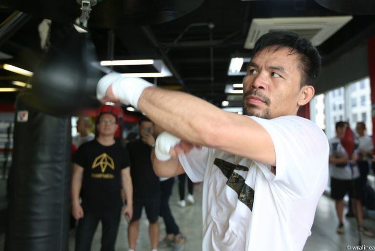 El boxeador filipino Manny Pacquiao 