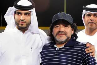Maradona en 2011, en el Al-Wasel football club